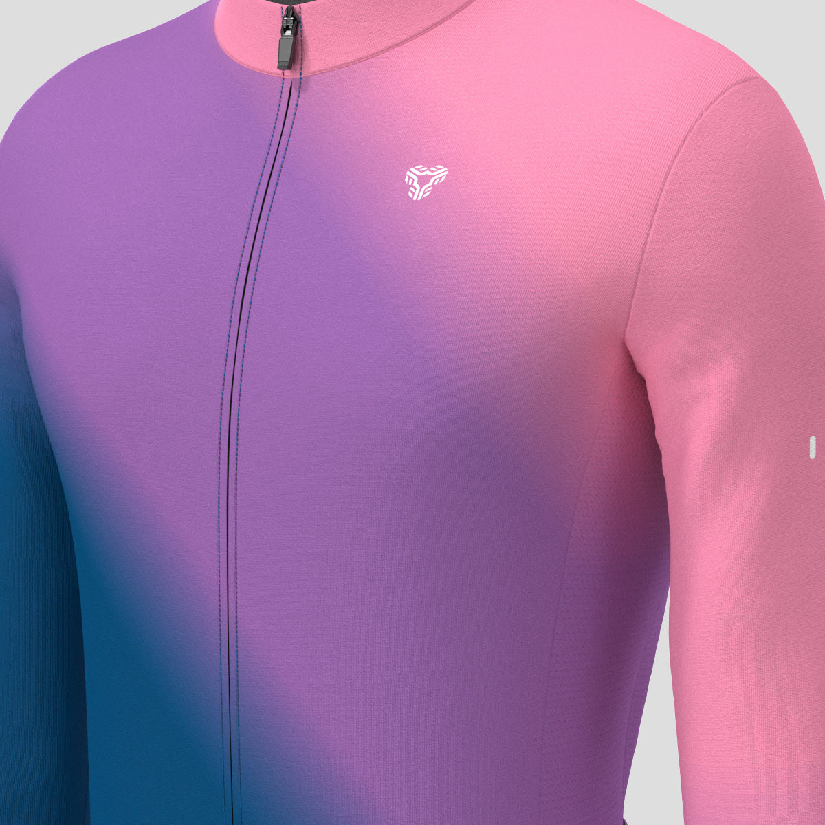 Men's Minimal Fade LS Cycling Jersey - Purple
