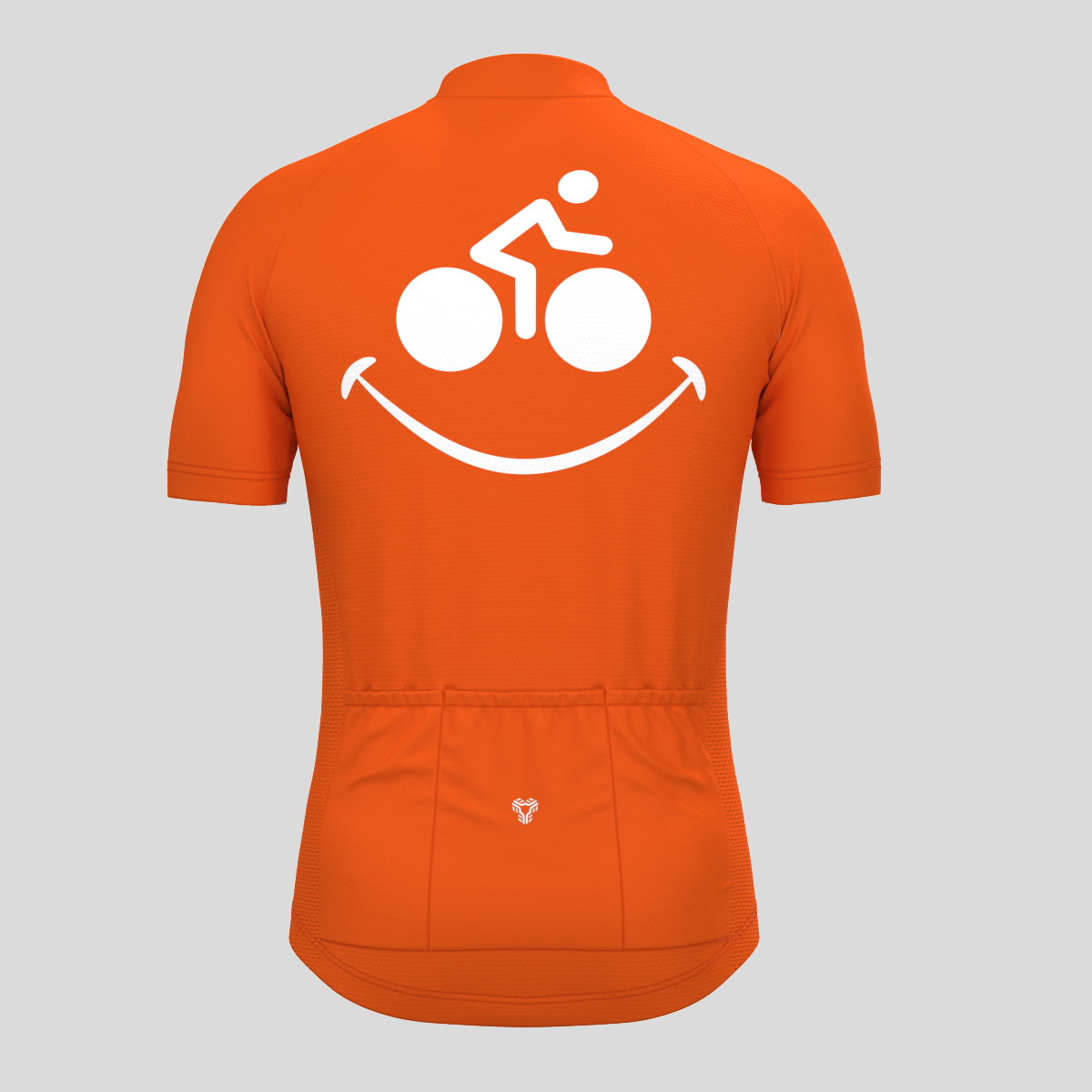 Men's Bike Smile Cycling Jersey - Tangerine
