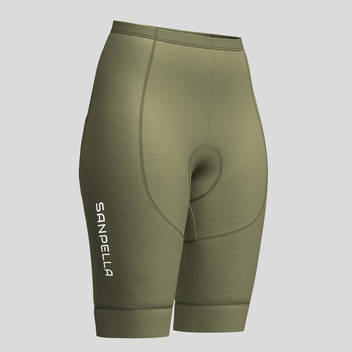 Minimal Solid Women's Cycling Shorts - Olive