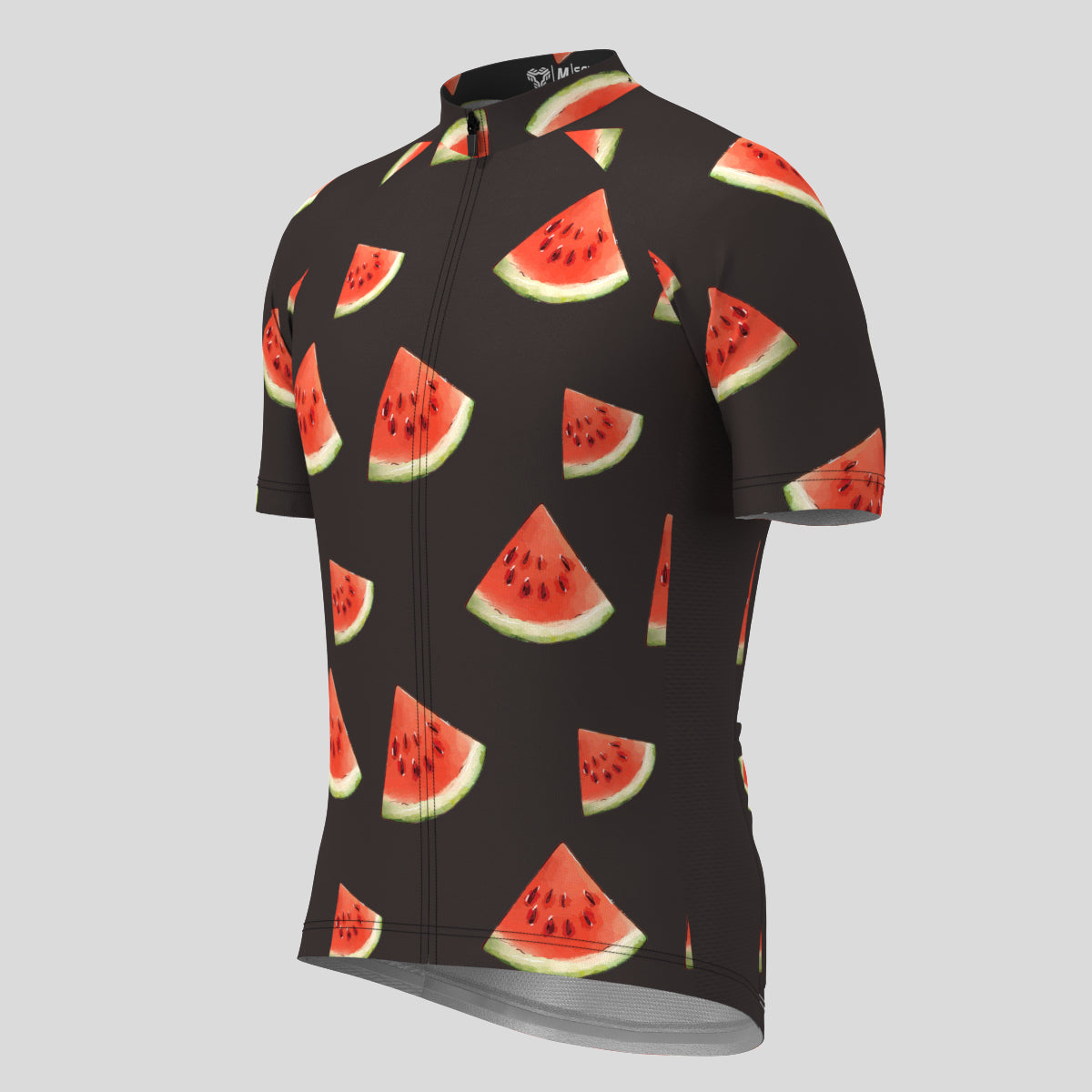 Juicy Summer Watermelon Men's Cycling Jersey - Black