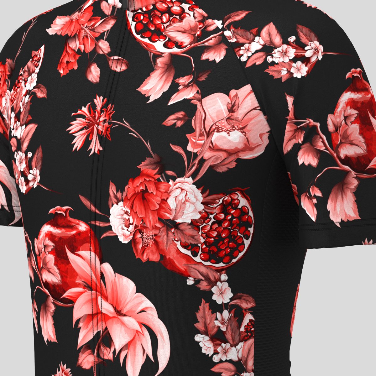 Men's Pomegranate Flowers Retro Cycling Jersey
