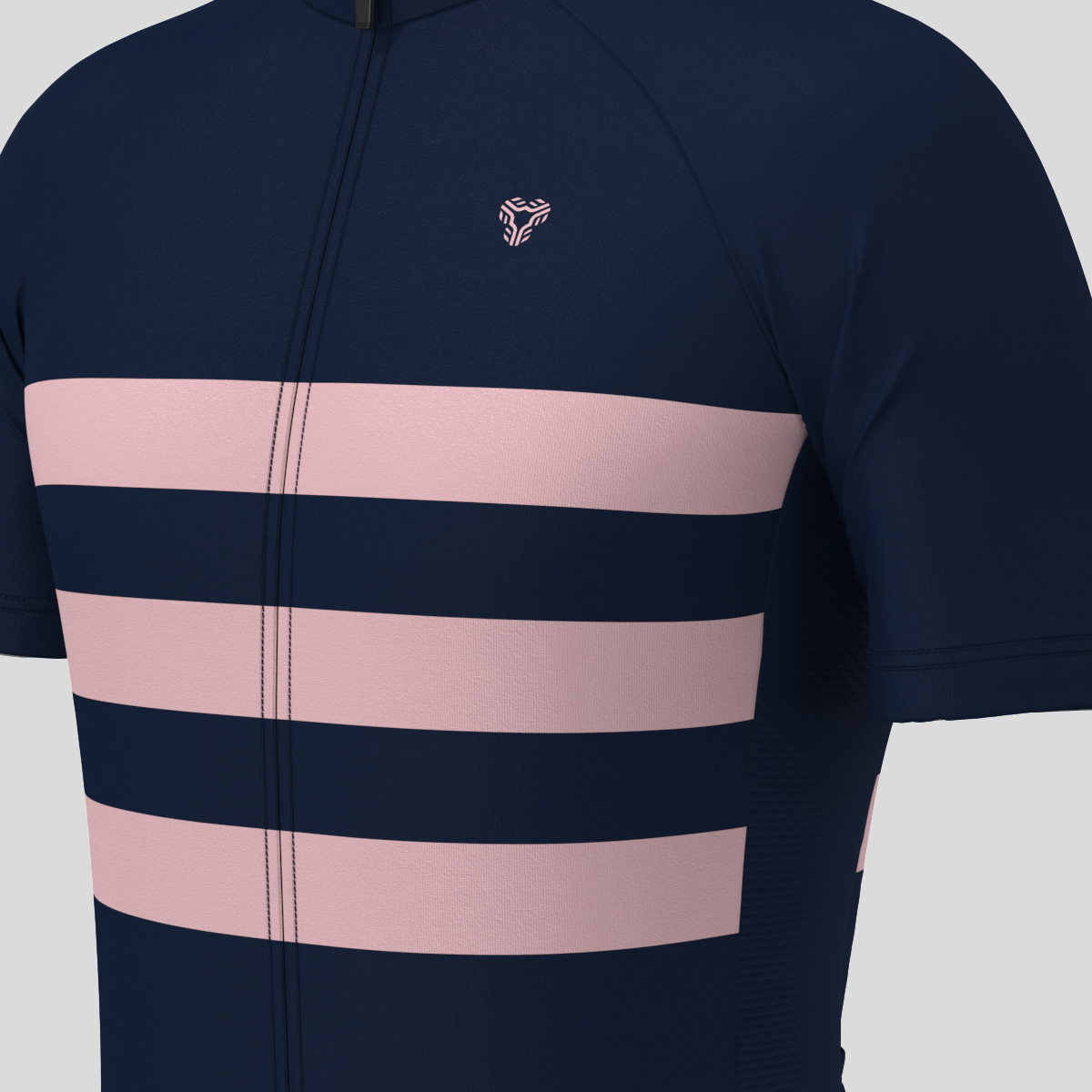 Men's Classic Stripes Cycling Jersey - Navy/Pink