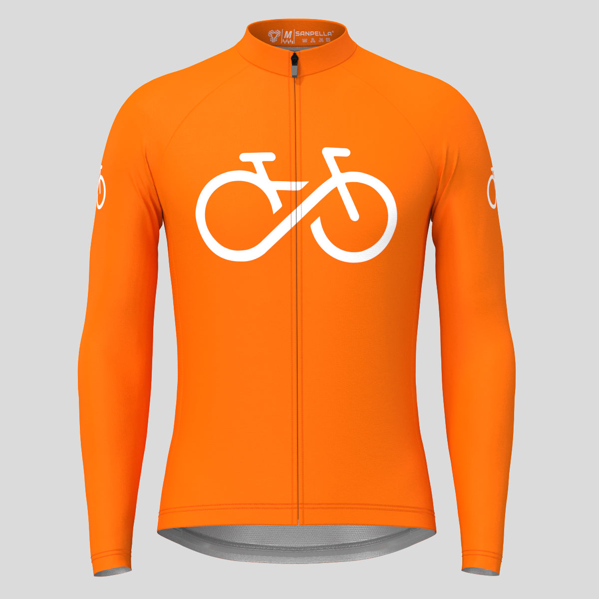 Bike Forever Men's LS Cycling Jersey - Orange