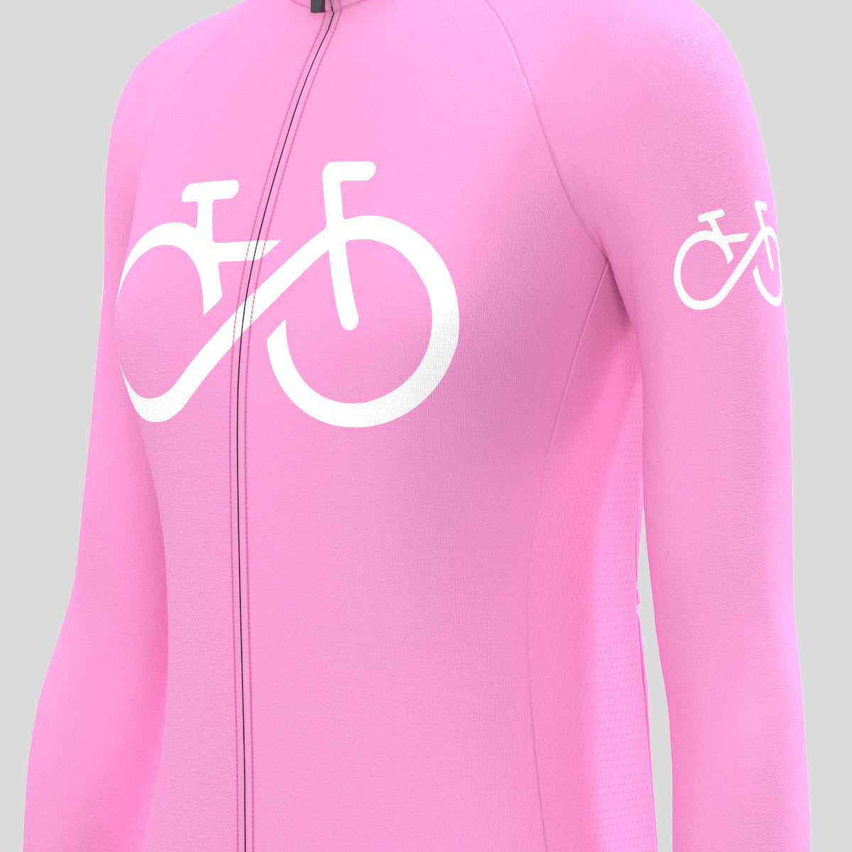 Bike Forever Women's LS Cycling Jersey - Neo Pink