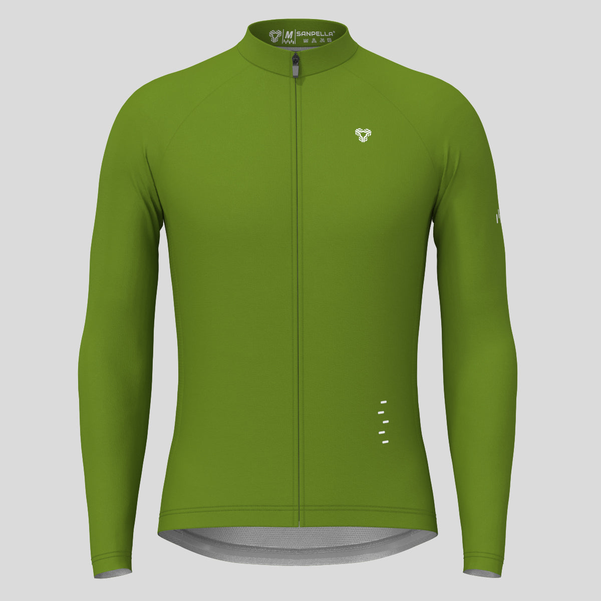 Men's Minimal Solid LS Cycling Jersey - Forest