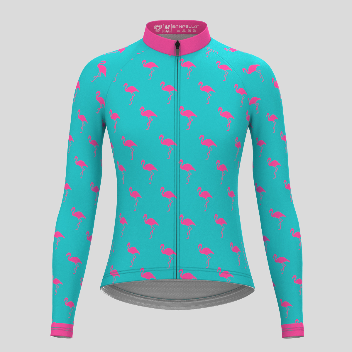 Flamingo Women's LS Cycling Jersey - Pink/Blue