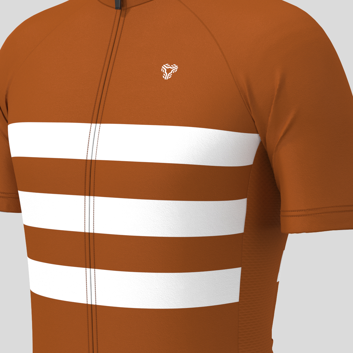Men's Classic Stripes Cycling Jersey - Caramel