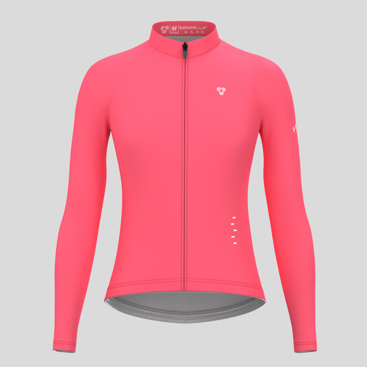 Women's Minimal Solid LS Cycling Jersey - Pink