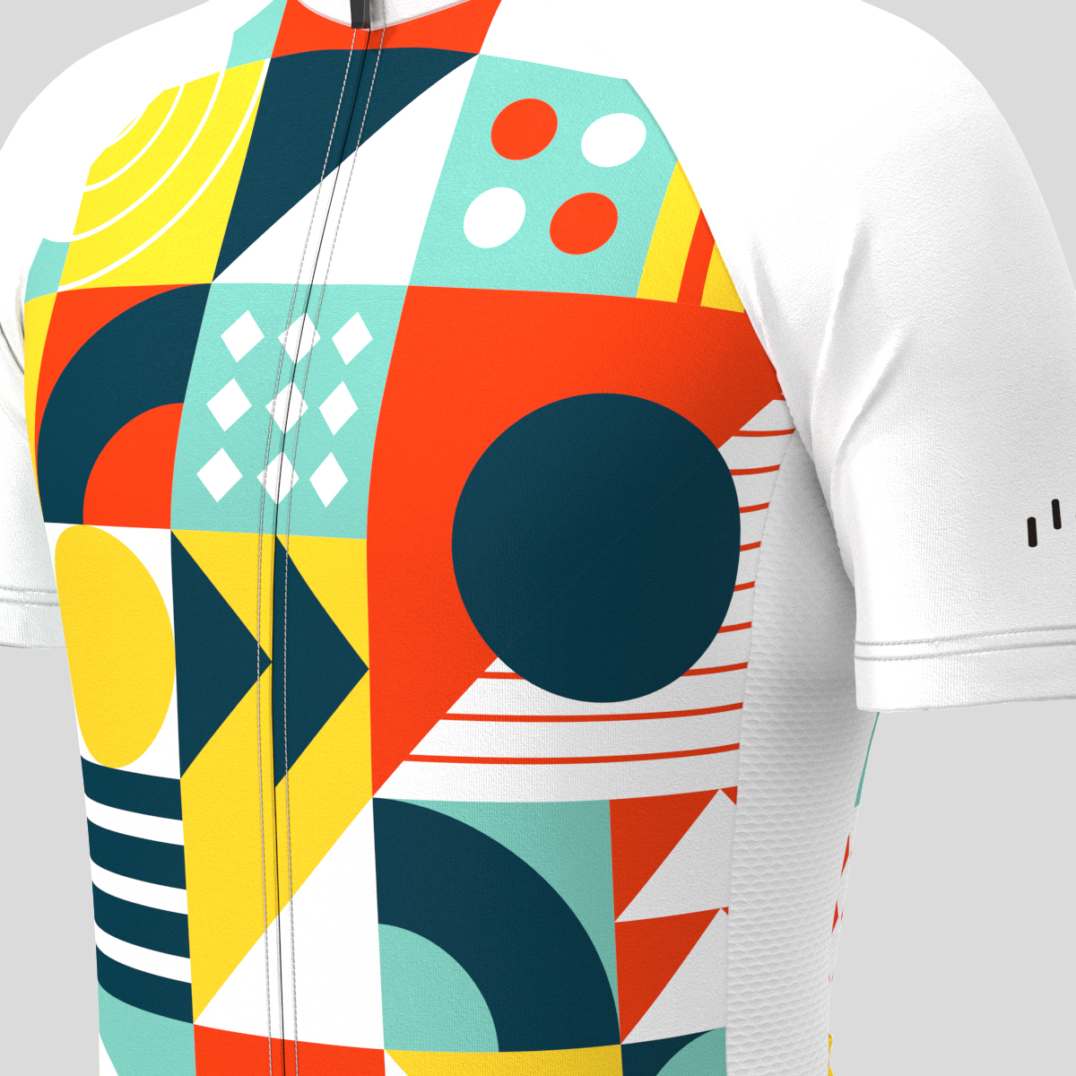 Abstract Geometric Men's Cycling Jersey - Green
