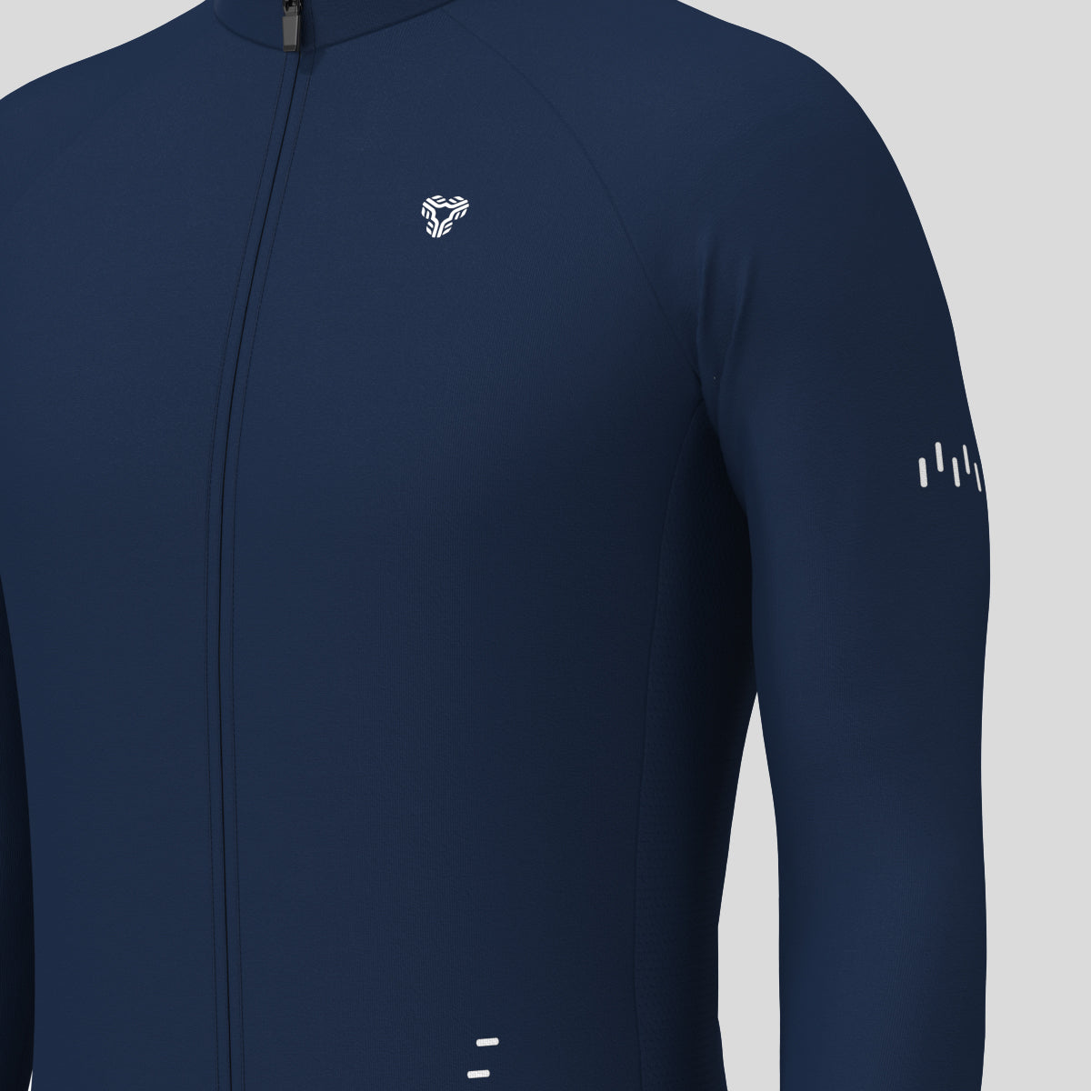 Men's Minimal Solid LS Cycling Jersey - Navy