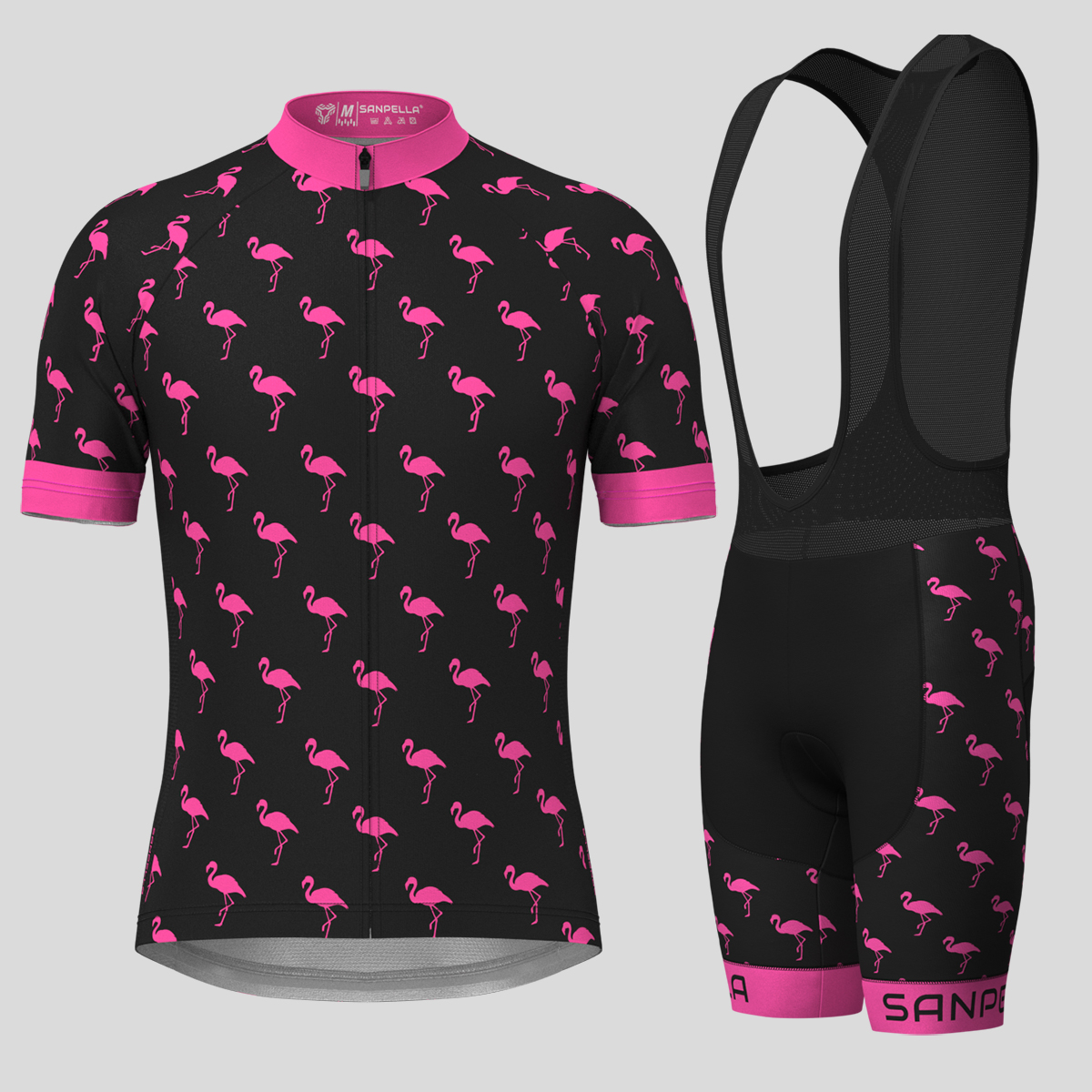 Flamingo Men's Cycling Kit - Pink/Black
