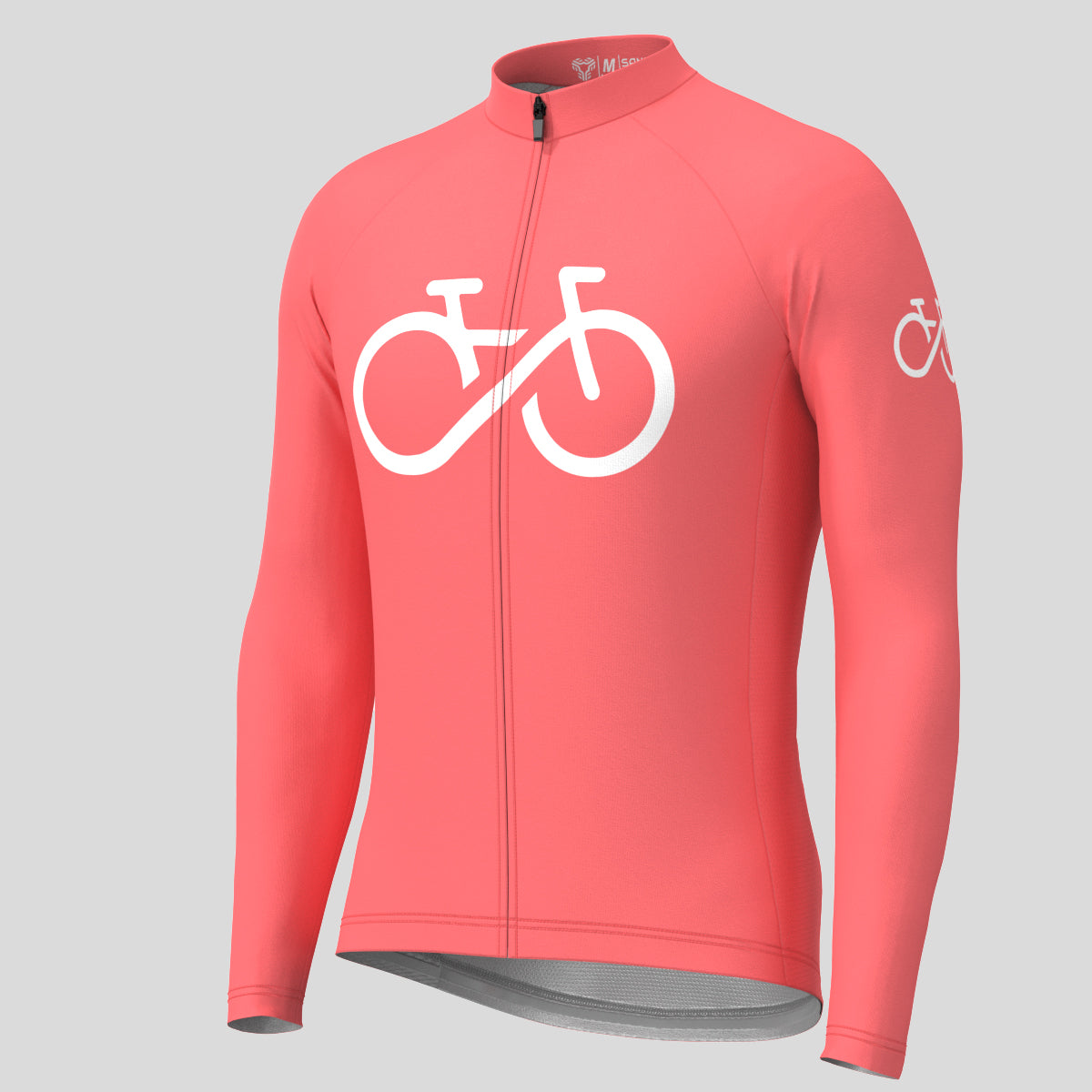 Bike Forever Men's LS Cycling Jersey - Guava