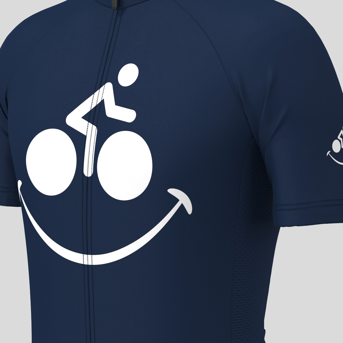 Bike Smile Men's Cycling Jersey - Navy