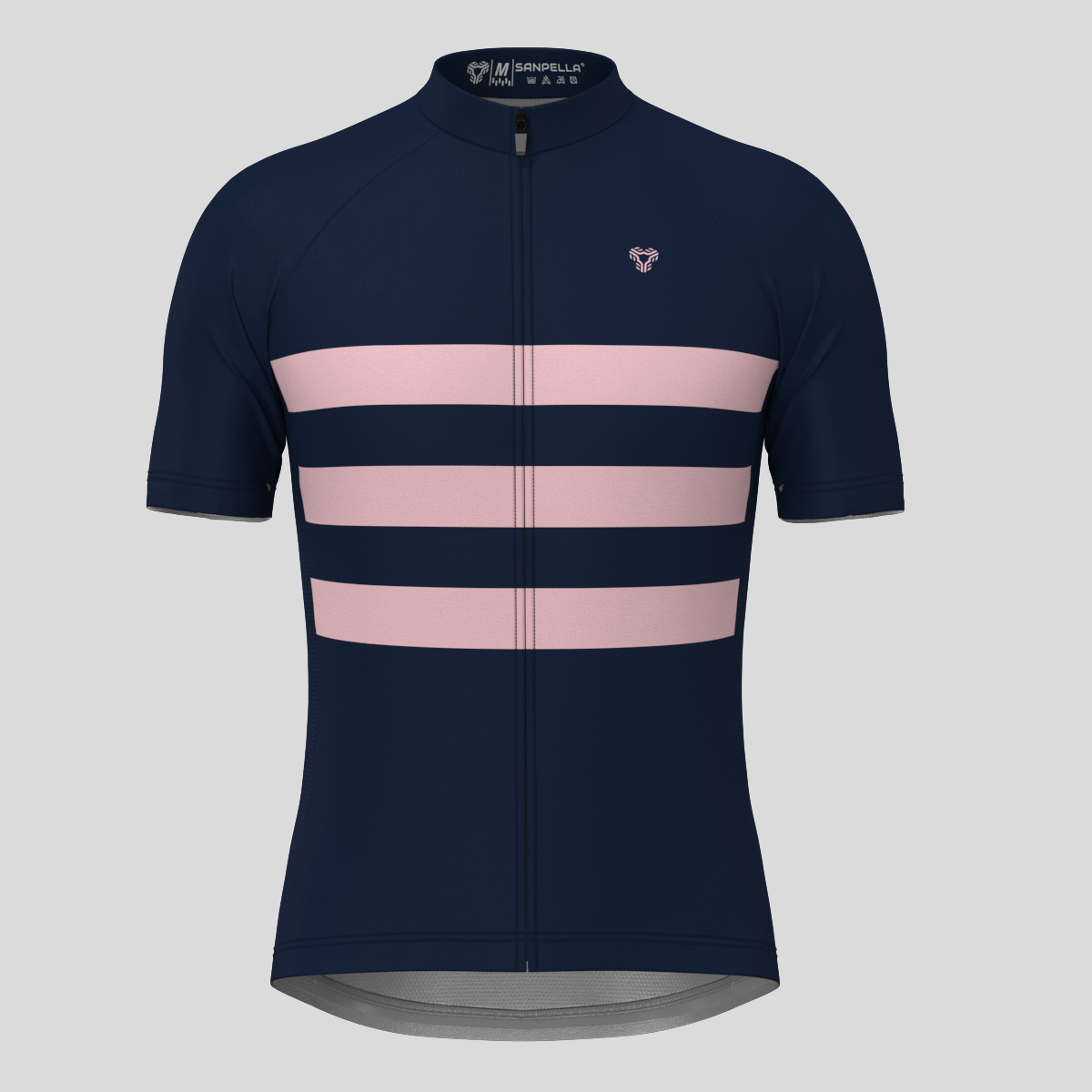 Men's Classic Stripes Cycling Jersey - Navy/Pink