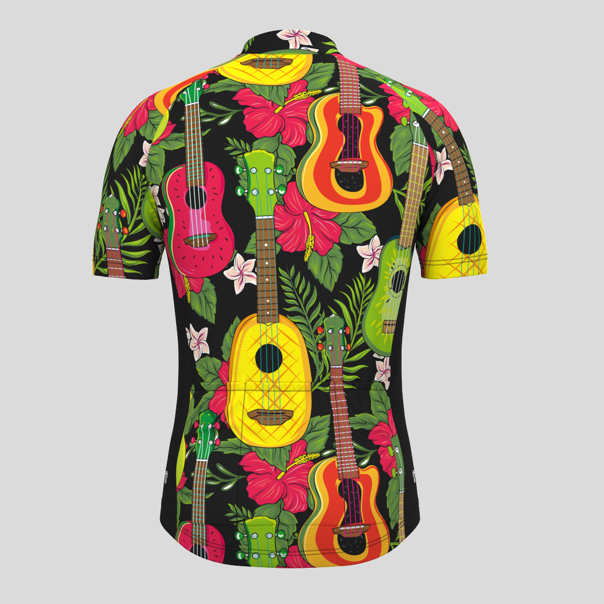 Colorful Hawaiian Fruity Ukulele Men's Cycling Jersey