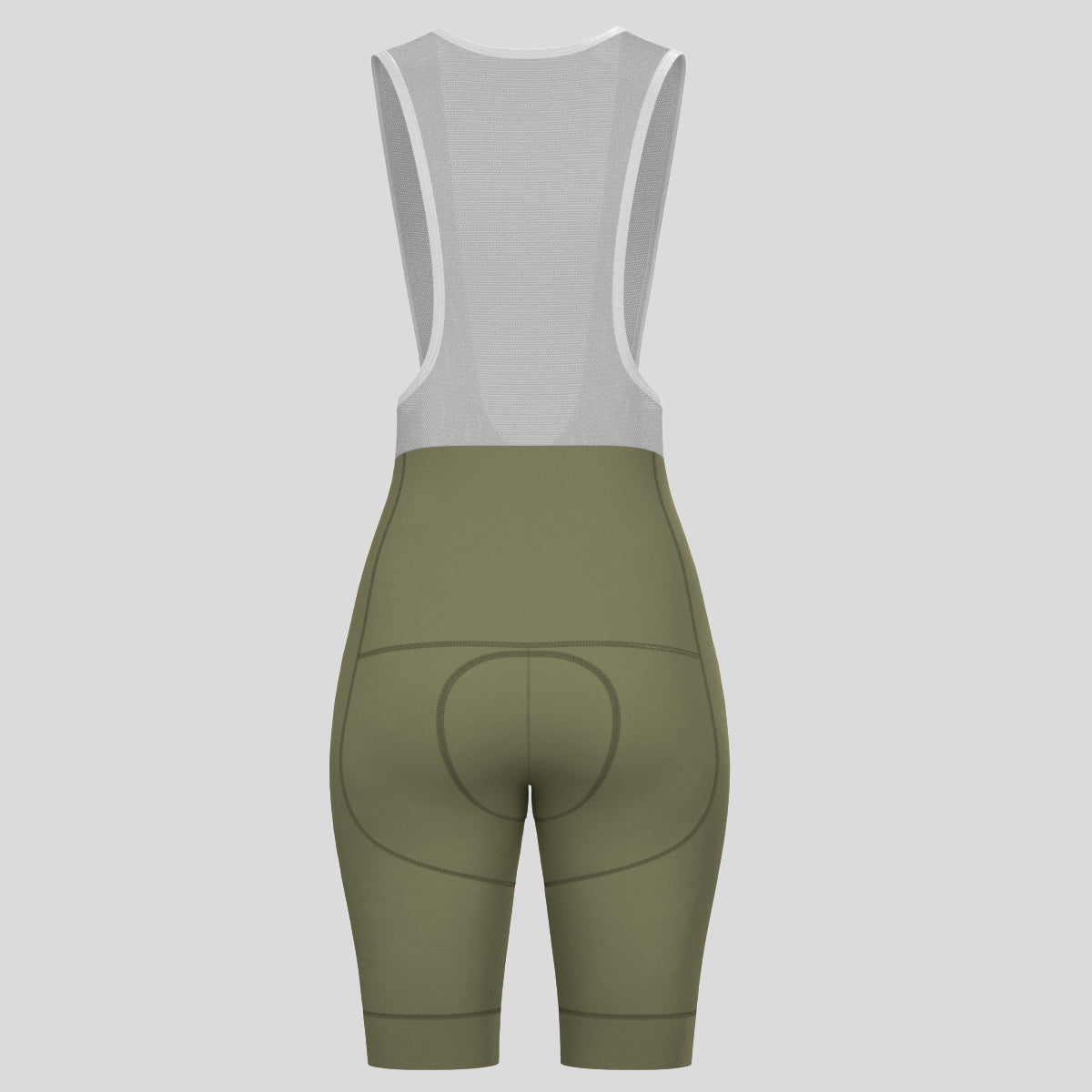 Minimal Solid Women's Bib Shorts - Olive