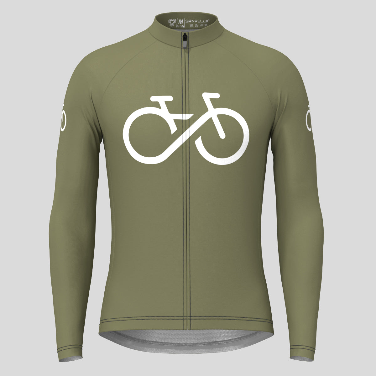Bike Forever Men's LS Cycling Jersey - Olive