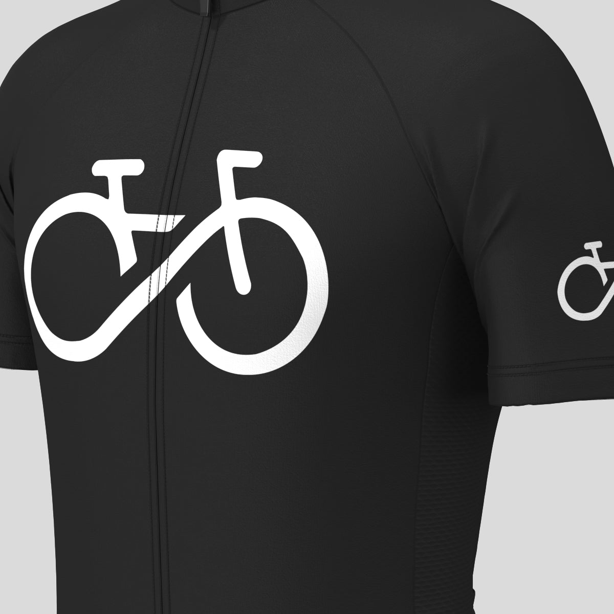 Bike Forever Men's Cycling Jersey - Black