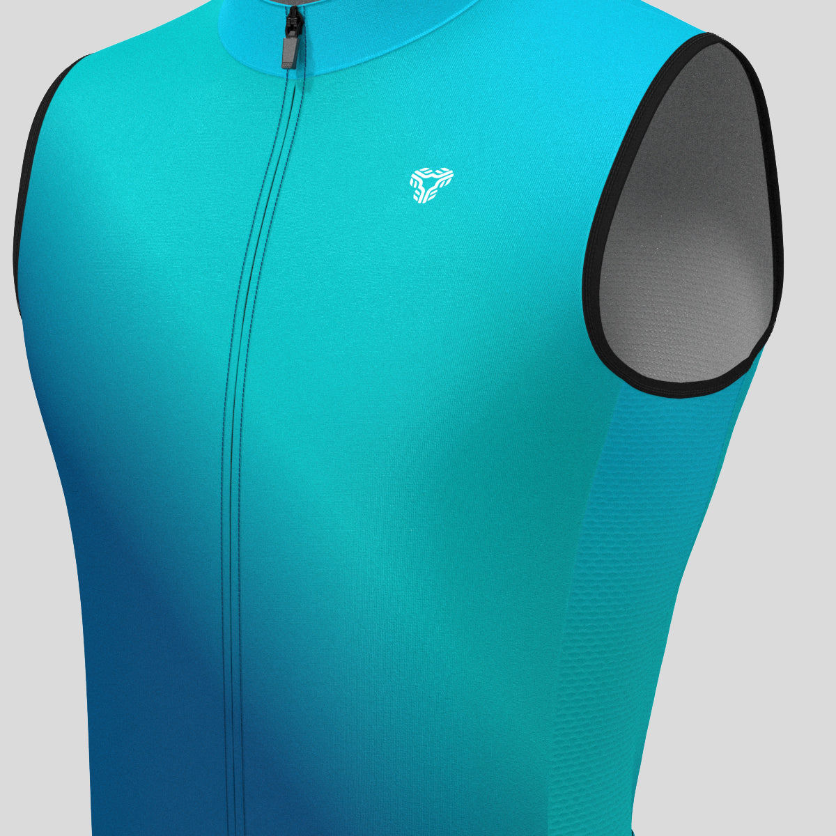 Men's Minimal Fade Sleeveless Cycling Jersey - Atlantis