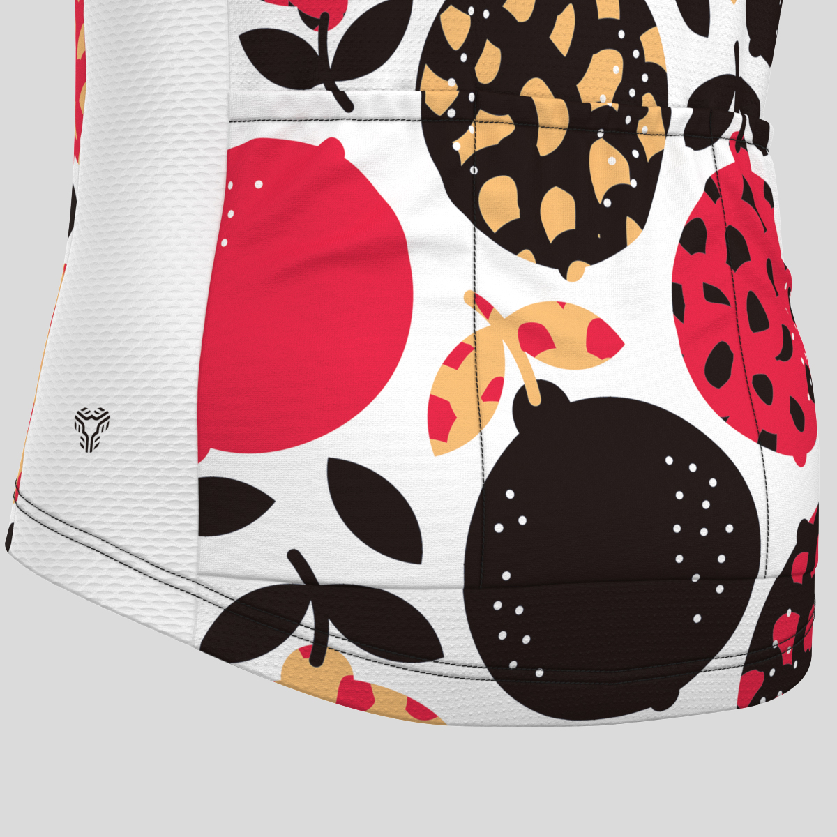 Hand Drawn Orange textures Men's Cycling Jersey - Red