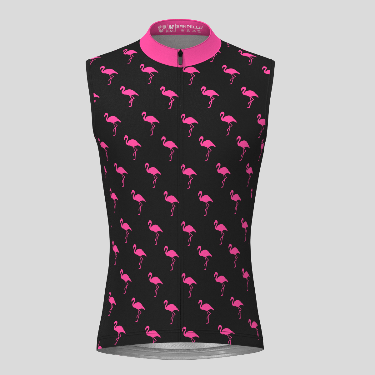 Flamingo Men's Sleeveless Cycling Jersey - Pink/Black