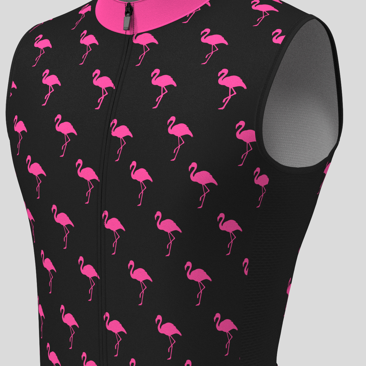 Flamingo Men's Sleeveless Cycling Jersey - Pink/Black