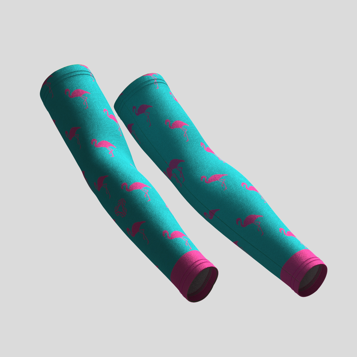 Flamingo Women's Cycling Arm Warmers - Blue/Pink 