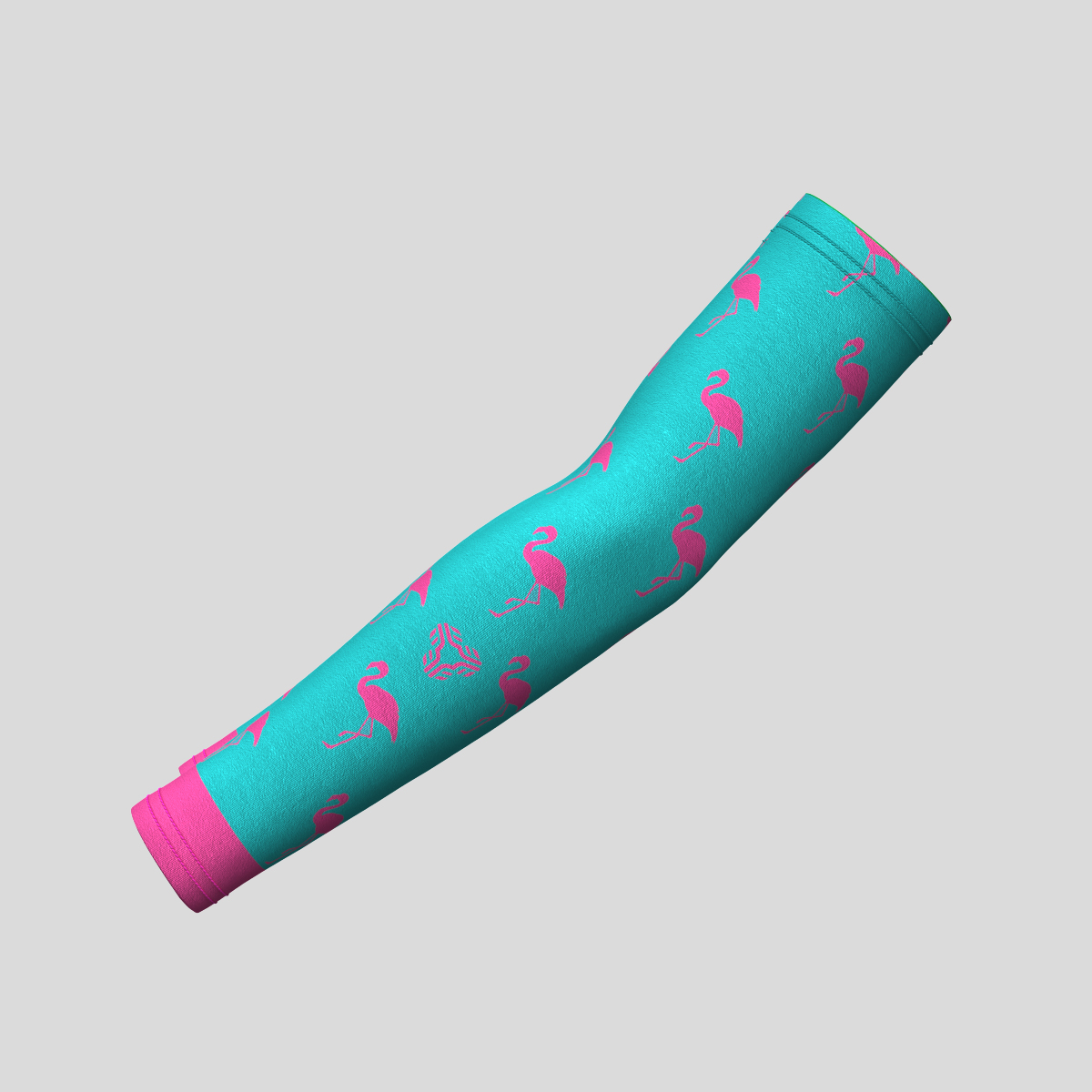 Flamingo Women's Cycling Arm Warmers - Blue/Pink 
