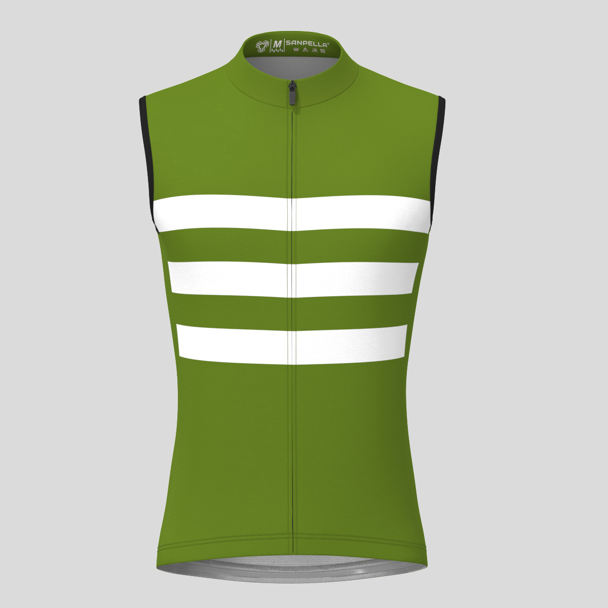 Men's Classic Stripes Sleeveless Cycling Jersey - Forest