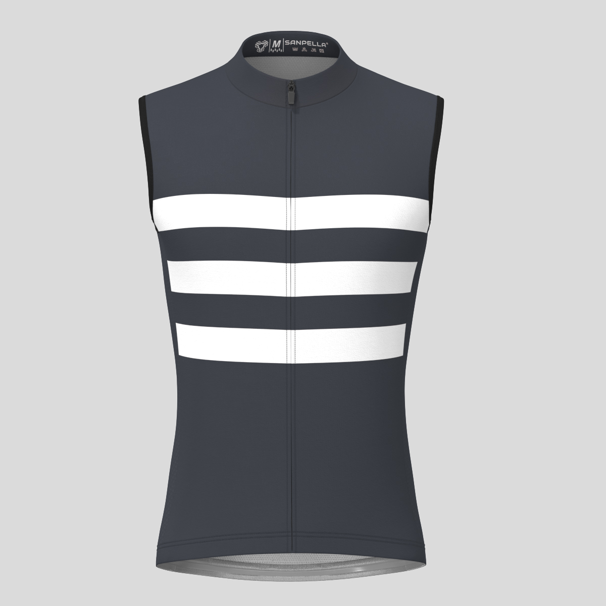 Men's Classic Stripes Sleeveless Cycling Jersey - Graphite