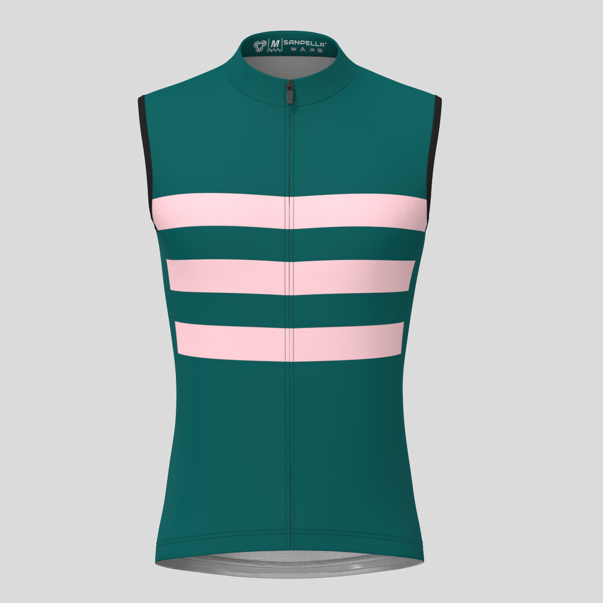 Men's Classic Stripes Sleeveless Cycling Jersey - Midnight/Pink