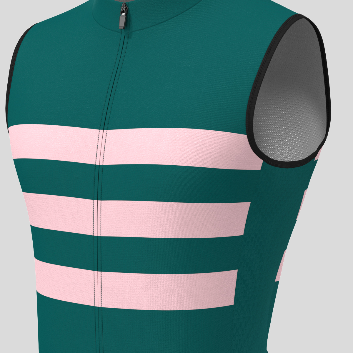 Men's Classic Stripes Sleeveless Cycling Jersey - Midnight/Pink