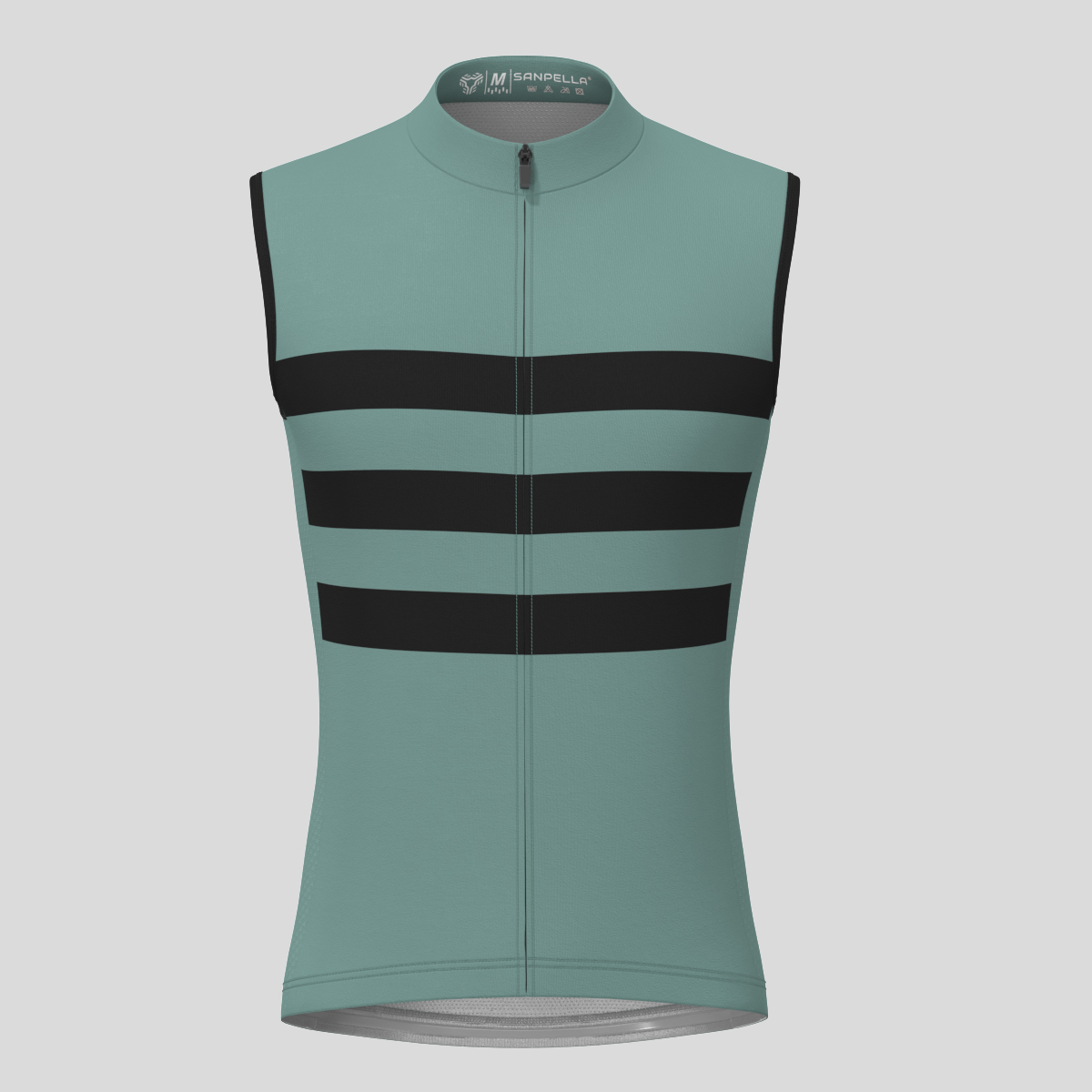 Men's Classic Stripes Sleeveless Cycling Jersey - Sage