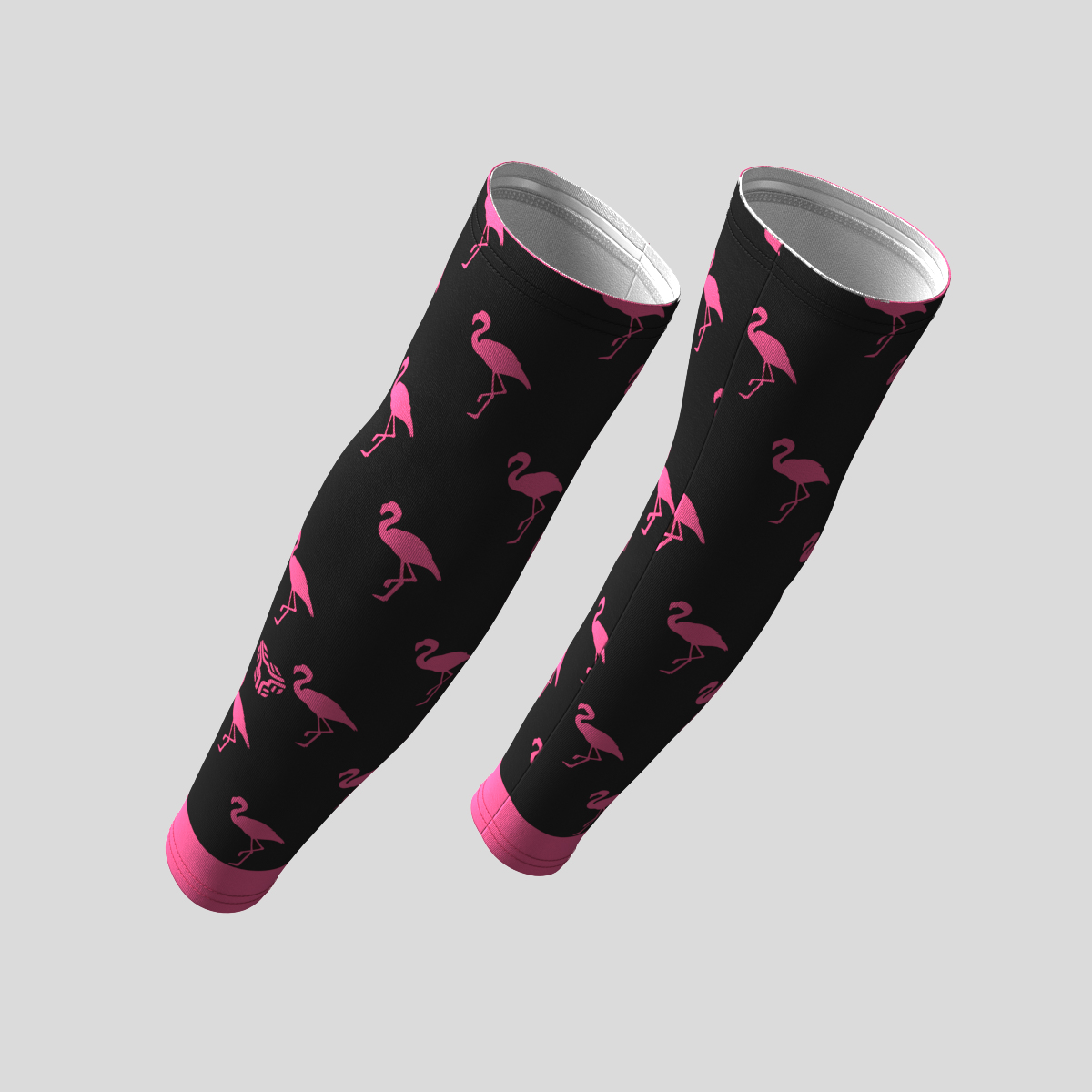 Men's Flamingo Cycling Arm Warmers - Pink/Black
