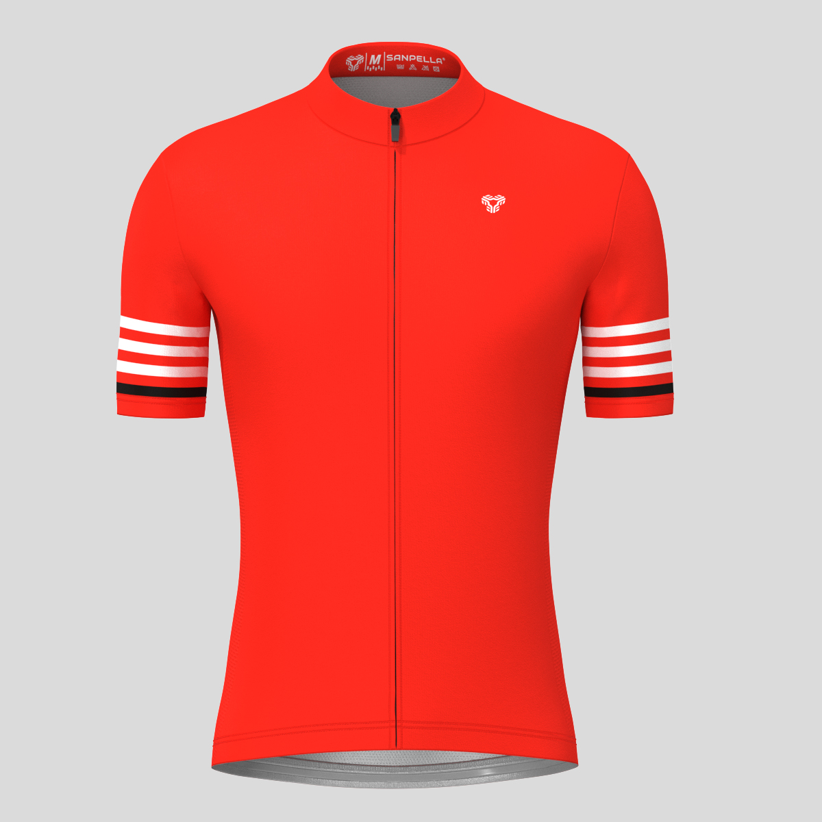 Minimal Stripes Men's Cycling Jersey - Red