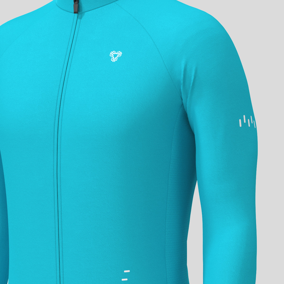Men's Minimal Solid LS Cycling Jersey - Ocean