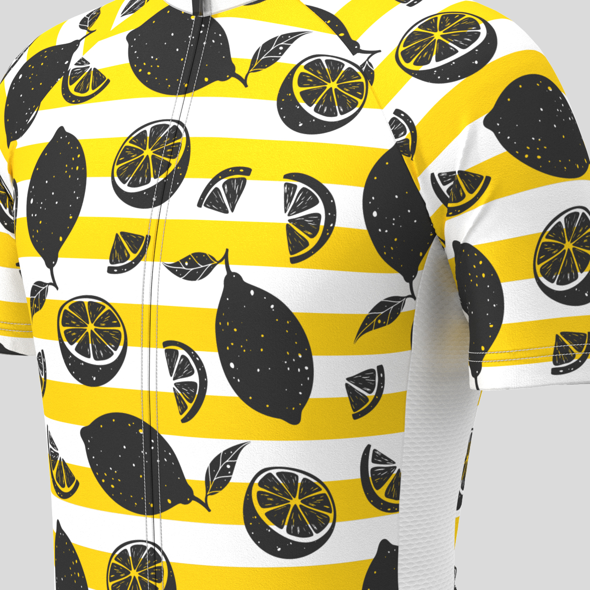 Lemon Stripes Men's Cycling Jersey
