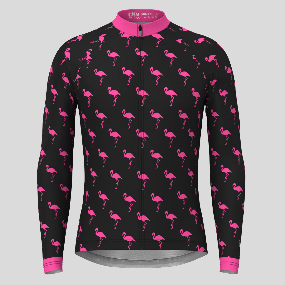 Flamingo Men's LS Cycling Jersey - Pink/Black