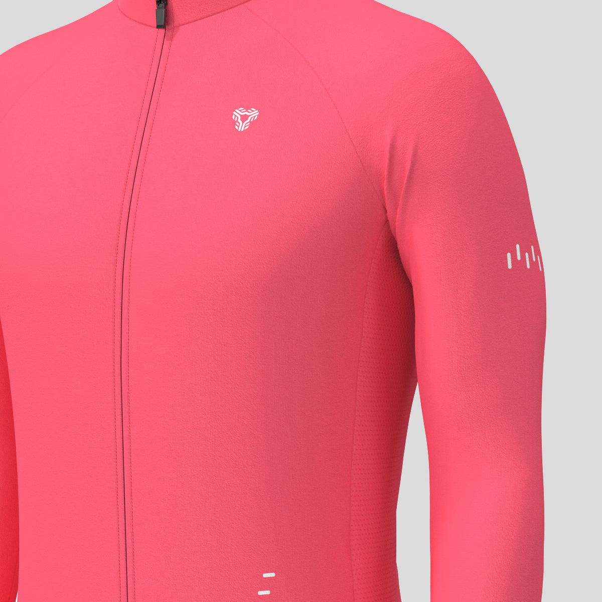 Men's Minimal Solid LS Cycling Jersey - Pink