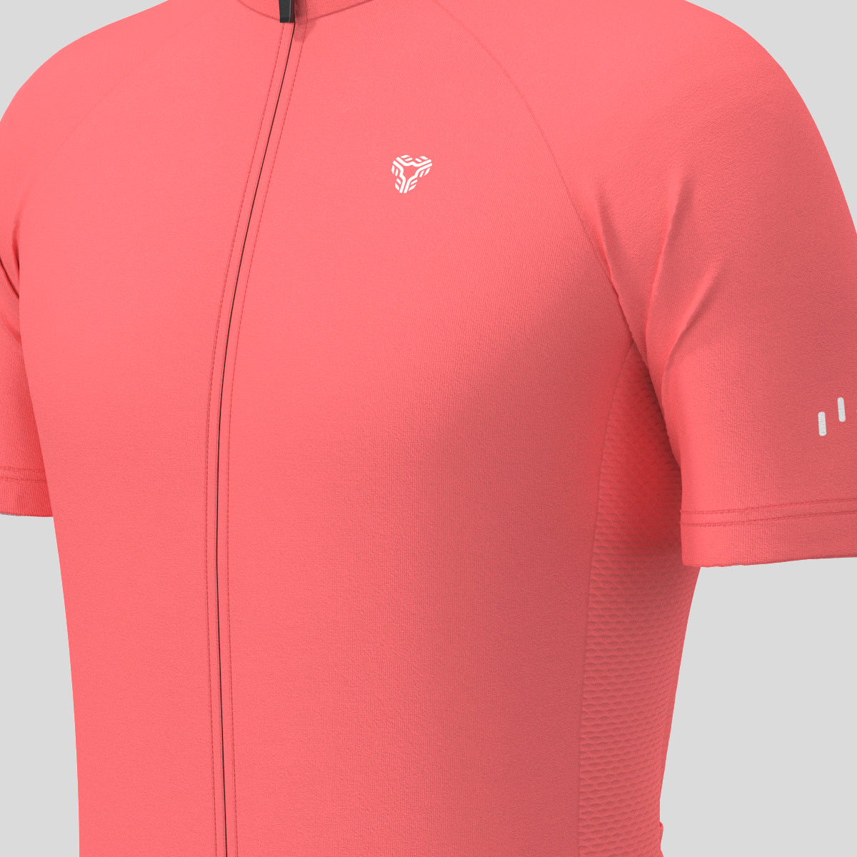 Men's Minimal Solid Cycling Jersey -Guava