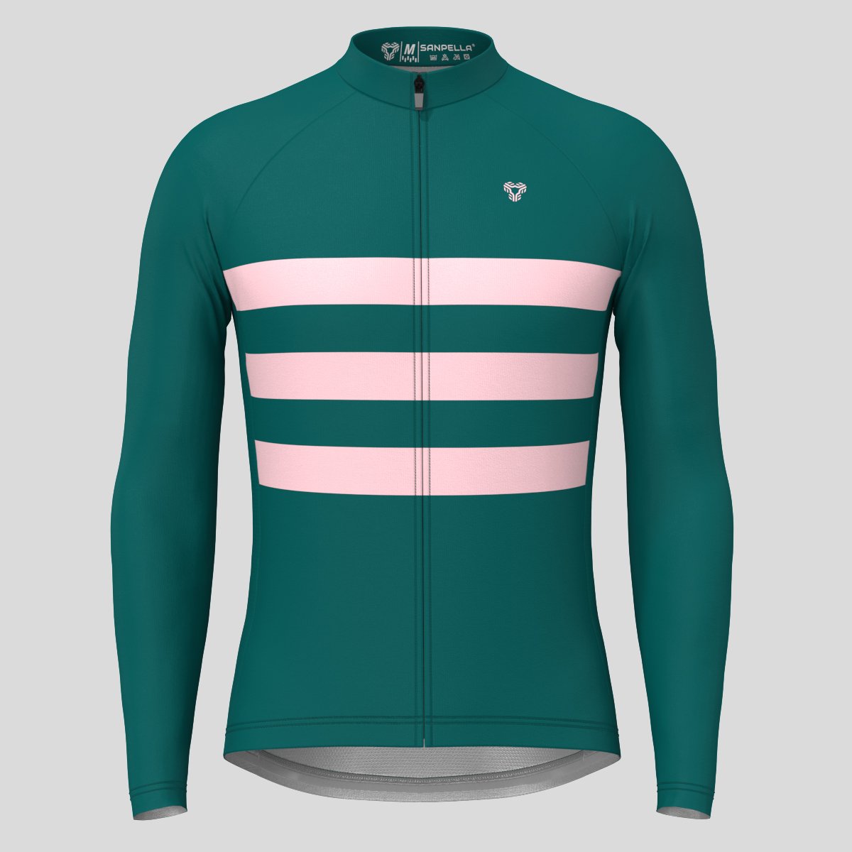 Men's Classic Stripes LS Cycling Jersey - Midnight/Pink