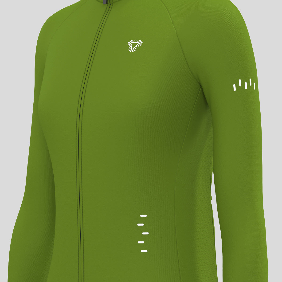 Women's Minimal Solid LS Cycling Jersey - Forest
