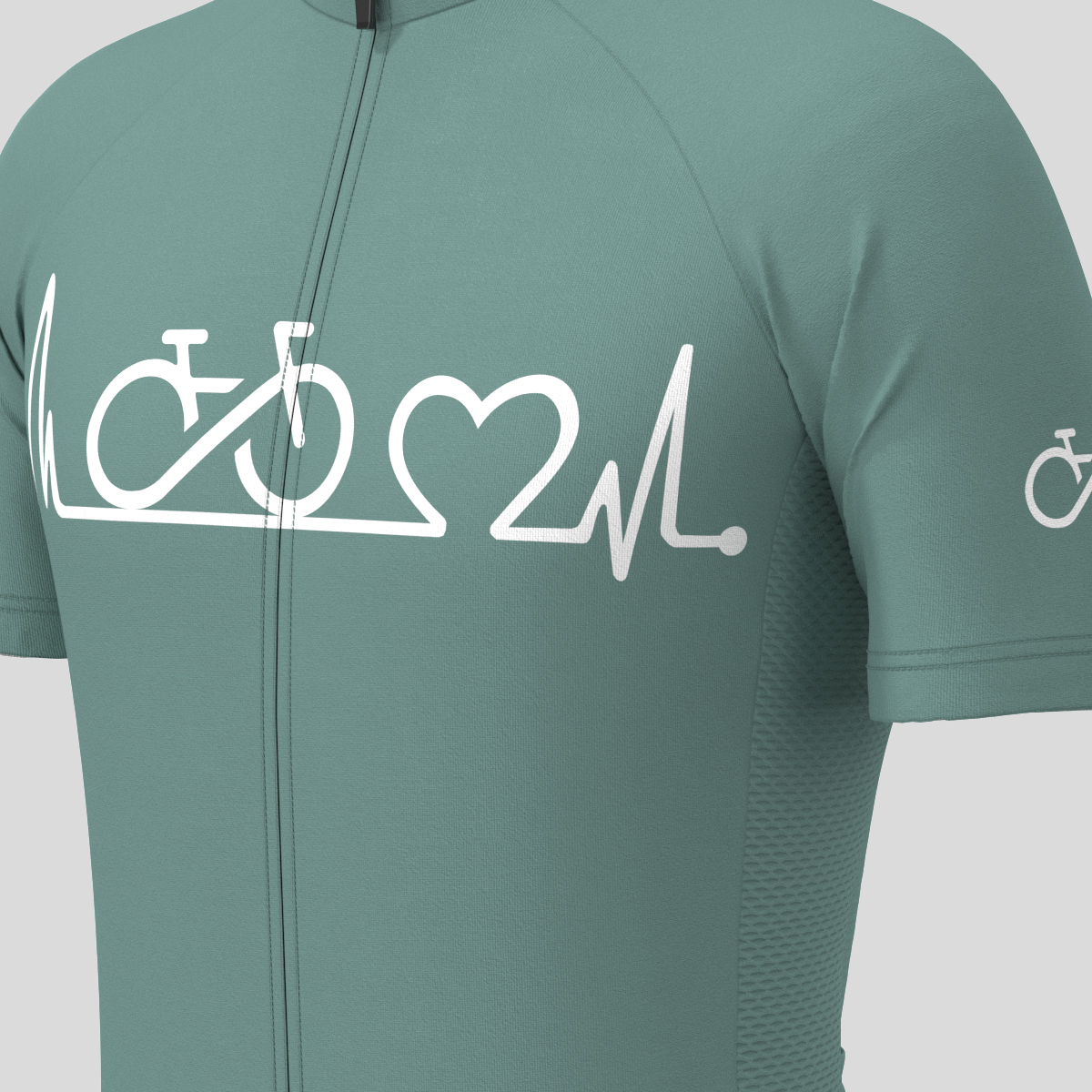 Bike Heartbeat Men's Cycling Jersey - Sage