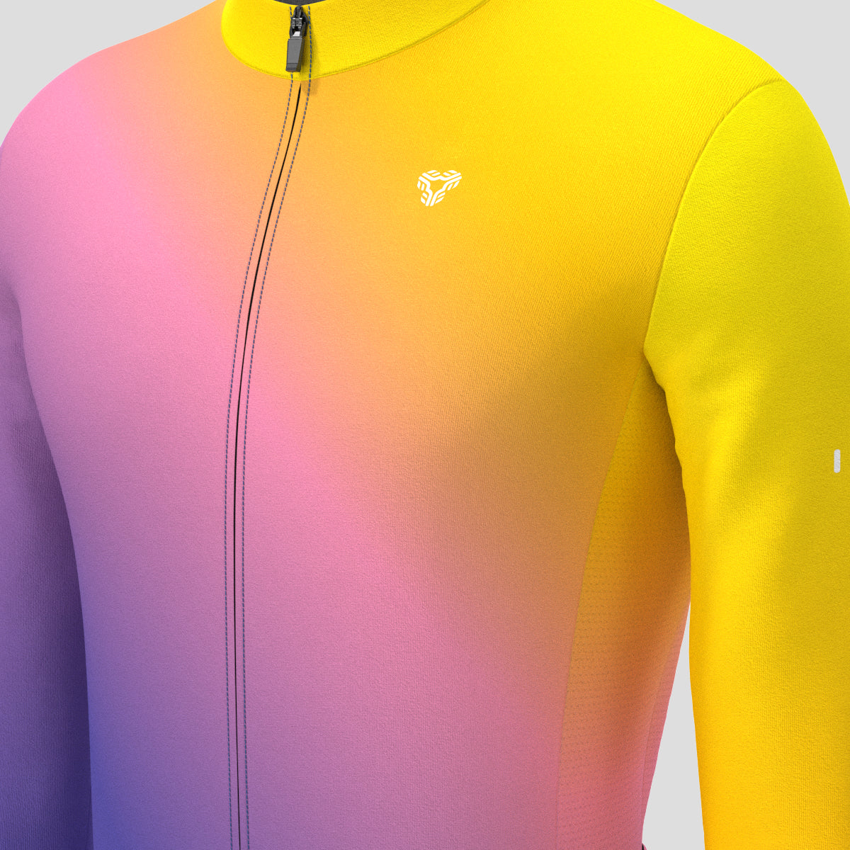 Men's Minimal Fade LS Cycling Jersey - Orange