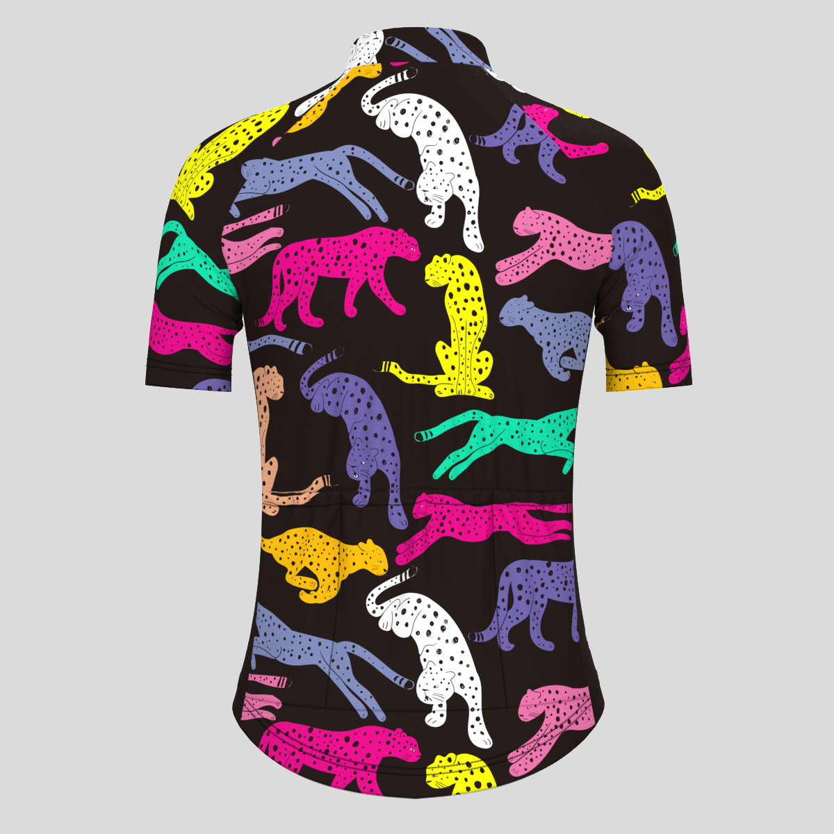 Multicolor Leopard Print Women's Cycling Jersey