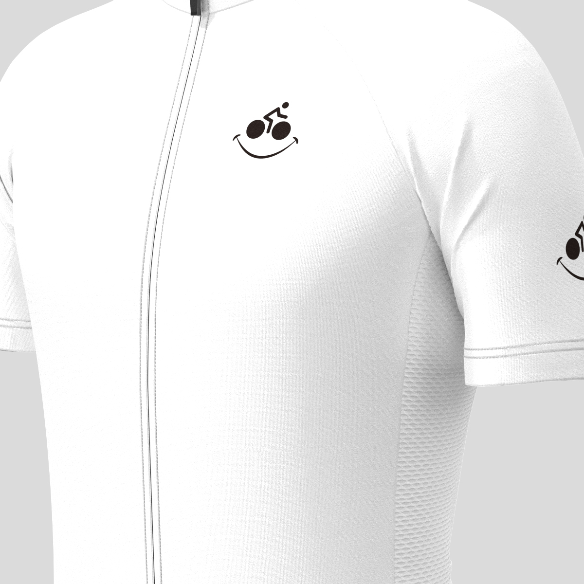 Men's Bike Smile Cycling Jersey - White
