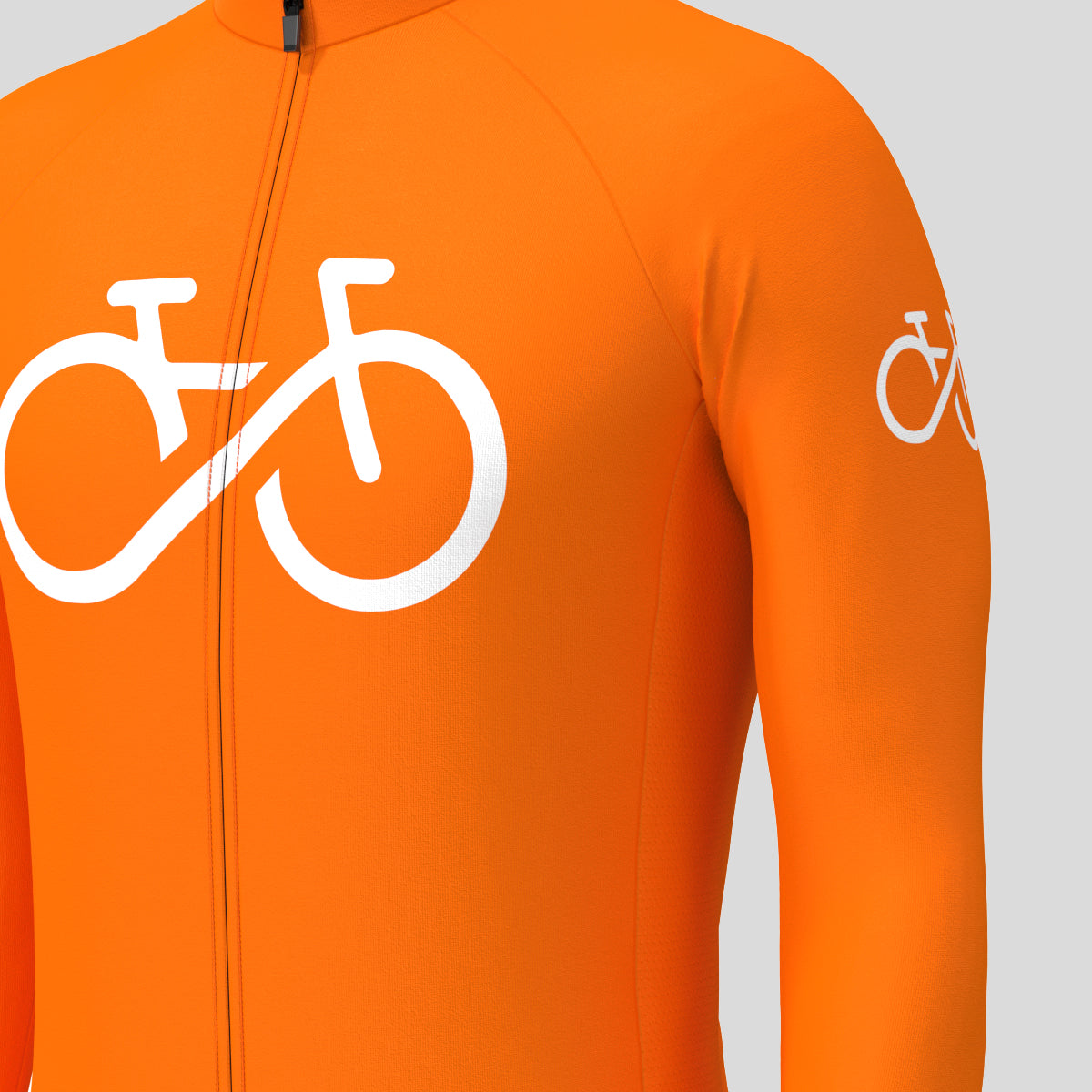 Bike Forever Men's LS Cycling Jersey - Orange