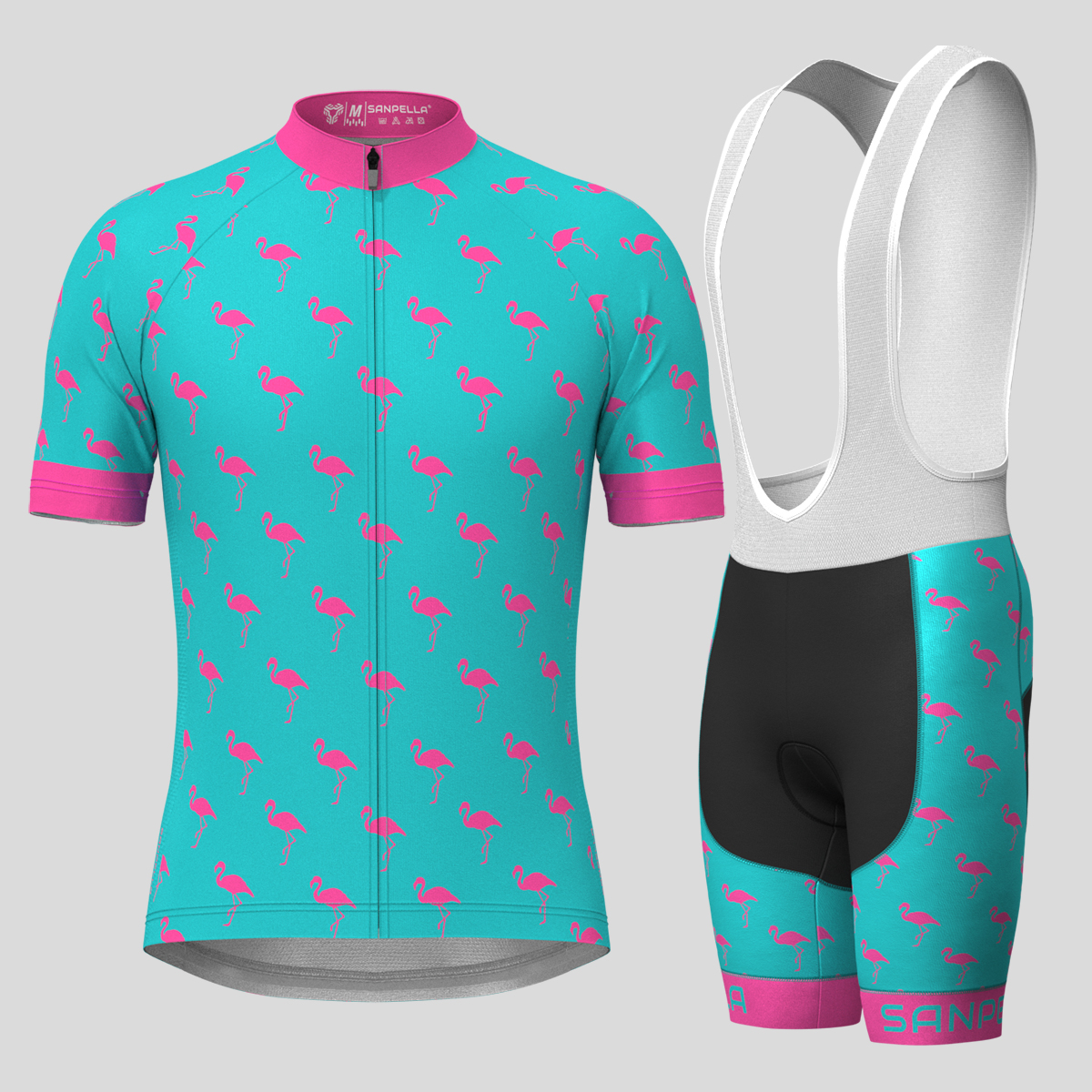 Flamingo Men's Cycling Kit - Pink/Blue
