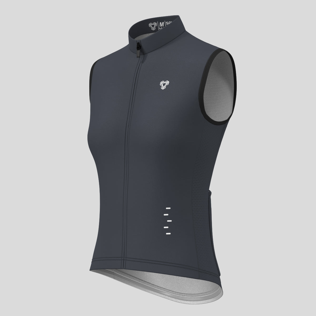 Women's Minimal Solid Sleeveless Cycling Jersey - Graphite