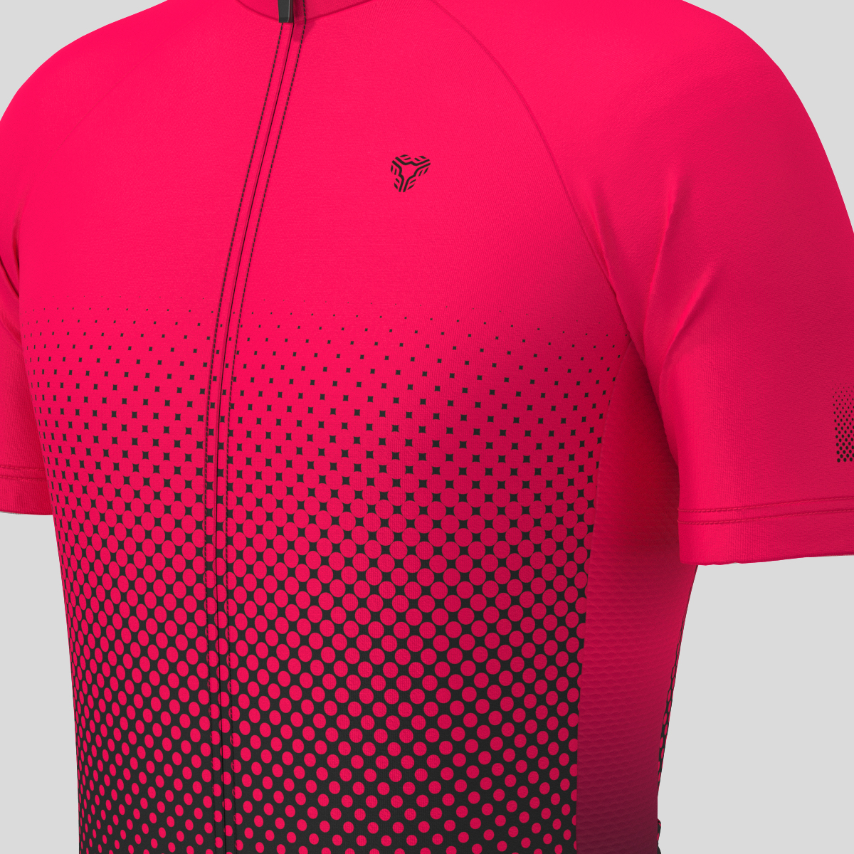 Polka Dot Gradient Men's Cycling Jersey - Jester Red